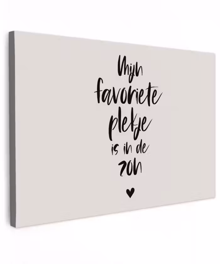Mijn favoriete plekje is in de zon - Zomer - Tekst - Quotes Tuinposter op houten frame 2 cm dik klein -3d