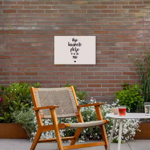 Mijn favoriete plekje is in de zon - Zomer - Tekst - Quotes Tuinposter op houten frame 2 cm dik klein -sfeer3