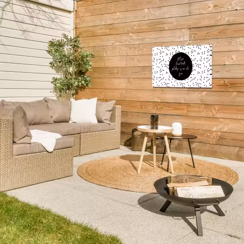 Mijn favoriete plekje is in de zon - Tekst - Zon - Zomer - Quotes Tuinposter op houten frame 2 cm dik klein -sfeer2