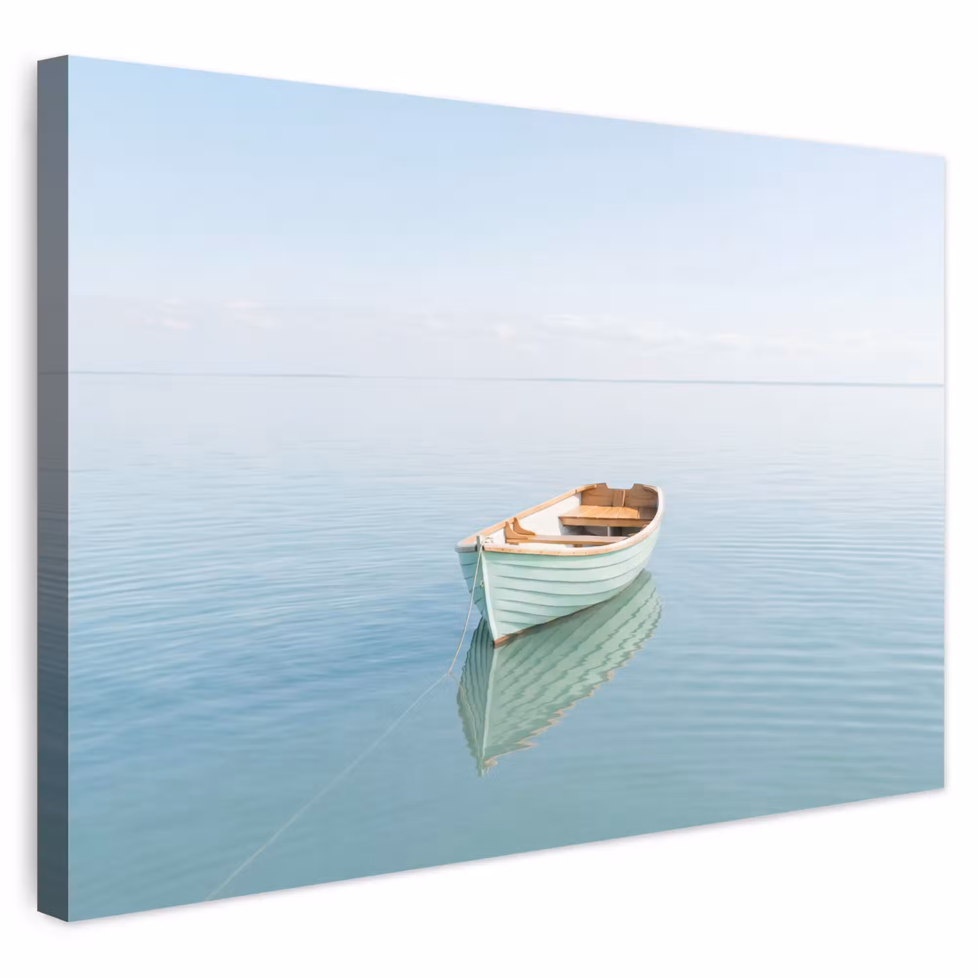 Outdoor Leinwand - Minimalistisch - Boot - Meer
