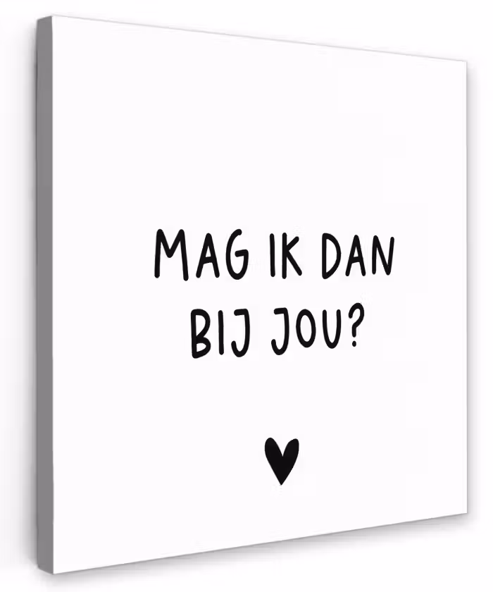 Mag ik dan bij jou - Spreuken - Claudia de Breij - Quotes Tuinposter op houten frame 2 cm dik klein -3d
