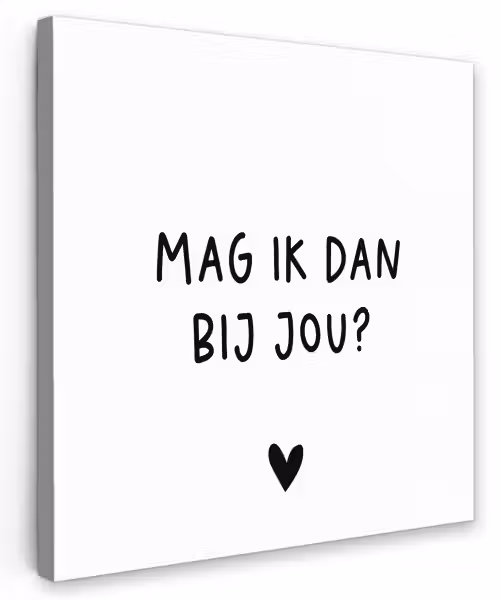 Mag ik dan bij jou - Spreuken - Claudia de Breij - Quotes Tuinposter op houten frame 2 cm dik klein -3d