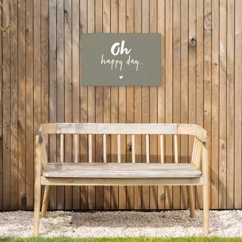 Oh happy day - Quotes - Tekst - Zomer Tuinposter op houten frame 2 cm dik klein -sfeer4