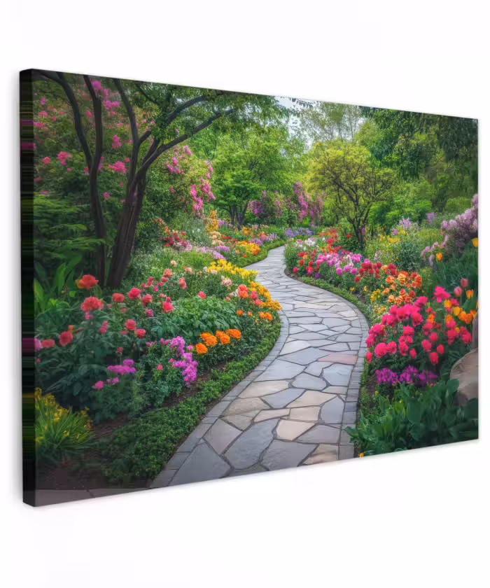Outdoor Leinwand - Park - Blumen - Garten