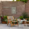 plukdedag-groen Tuinposter op houten frame 2 cm dik klein -sfeer3