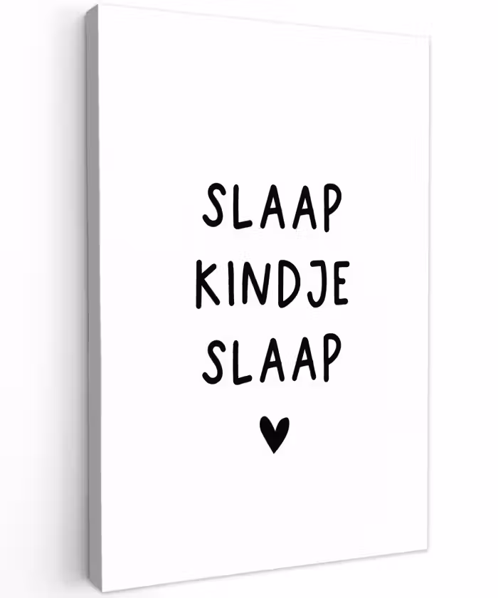 Slaap kindje slaap - Spreuken - Quotes Tuinposter op houten frame 2 cm dik klein -3d