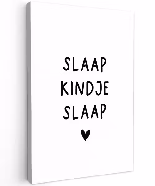 Slaap kindje slaap - Spreuken - Quotes Tuinposter op houten frame 2 cm dik klein -3d