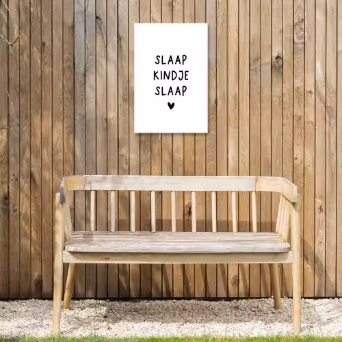 Slaap kindje slaap - Spreuken - Quotes Tuinposter op houten frame 2 cm dik klein -sfeer4