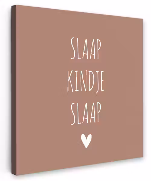 Slaap kindje slaap - Quotes - Spreuken Tuinposter op houten frame 2 cm dik klein -3d
