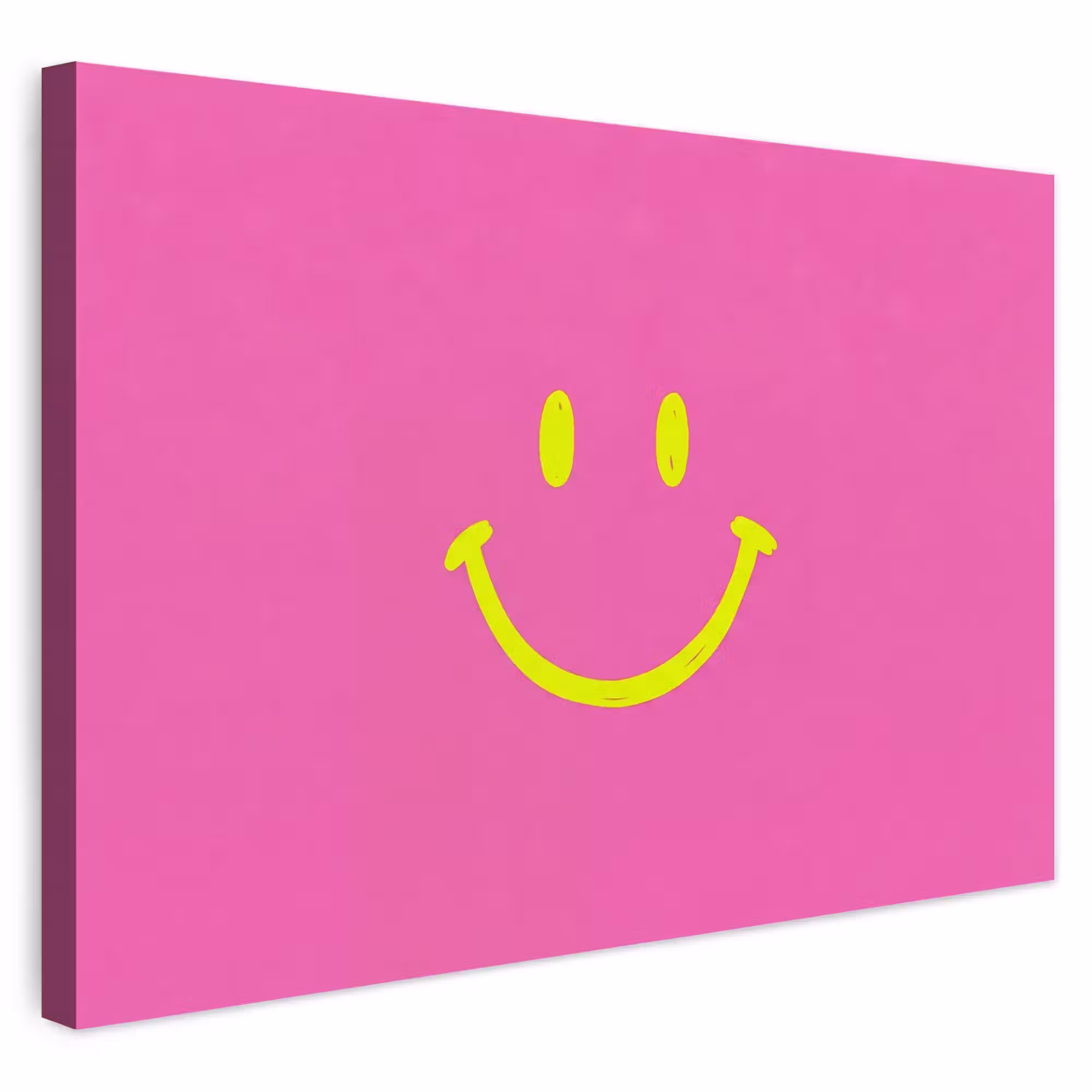 Outdoor Leinwand - Smiley - Fröhlich - Rosa