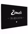Zomer, zon, wijn & kletsen - Tekst - Zomer - Wijn - Quotes Tuinposter op houten frame 2 cm dik klein -3d