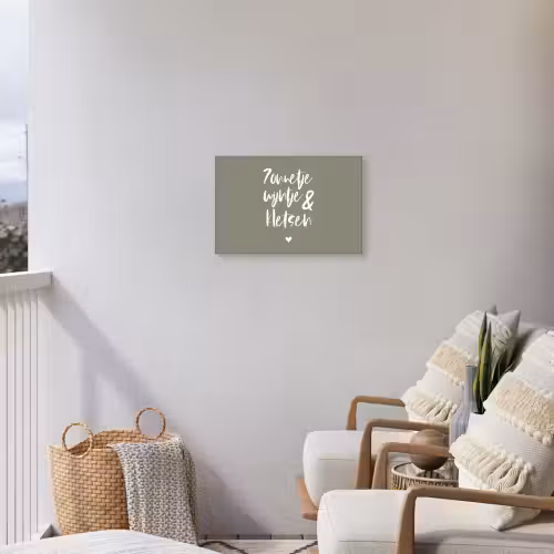 Zomer - Tekst - Zonnetje, wijntje & kletsen - Quotes Tuinposter op houten frame 2 cm dik klein -sfeer1