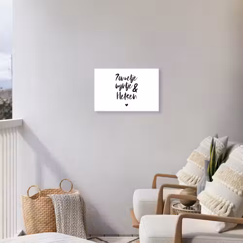 Zonnetje, wijntje & kletsen - Quotes - Tekst - Zomer - Wijn Tuinposter op houten frame 2 cm dik klein -sfeer1