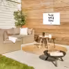 Zonnetje, wijntje & kletsen - Quotes - Tekst - Zomer - Wijn Tuinposter op houten frame 2 cm dik klein -sfeer2