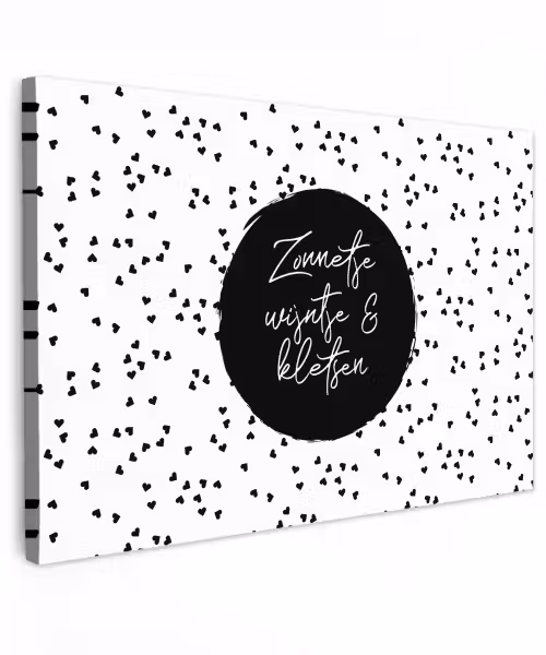 Zonnetje, wijntje & kletsen - Quotes - Tekst - Wijn - Zomer Tuinposter op houten frame 2 cm dik klein -3d