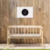 Zonnetje, wijntje & kletsen - Quotes - Tekst - Wijn - Zomer Tuinposter op houten frame 2 cm dik klein -sfeer4