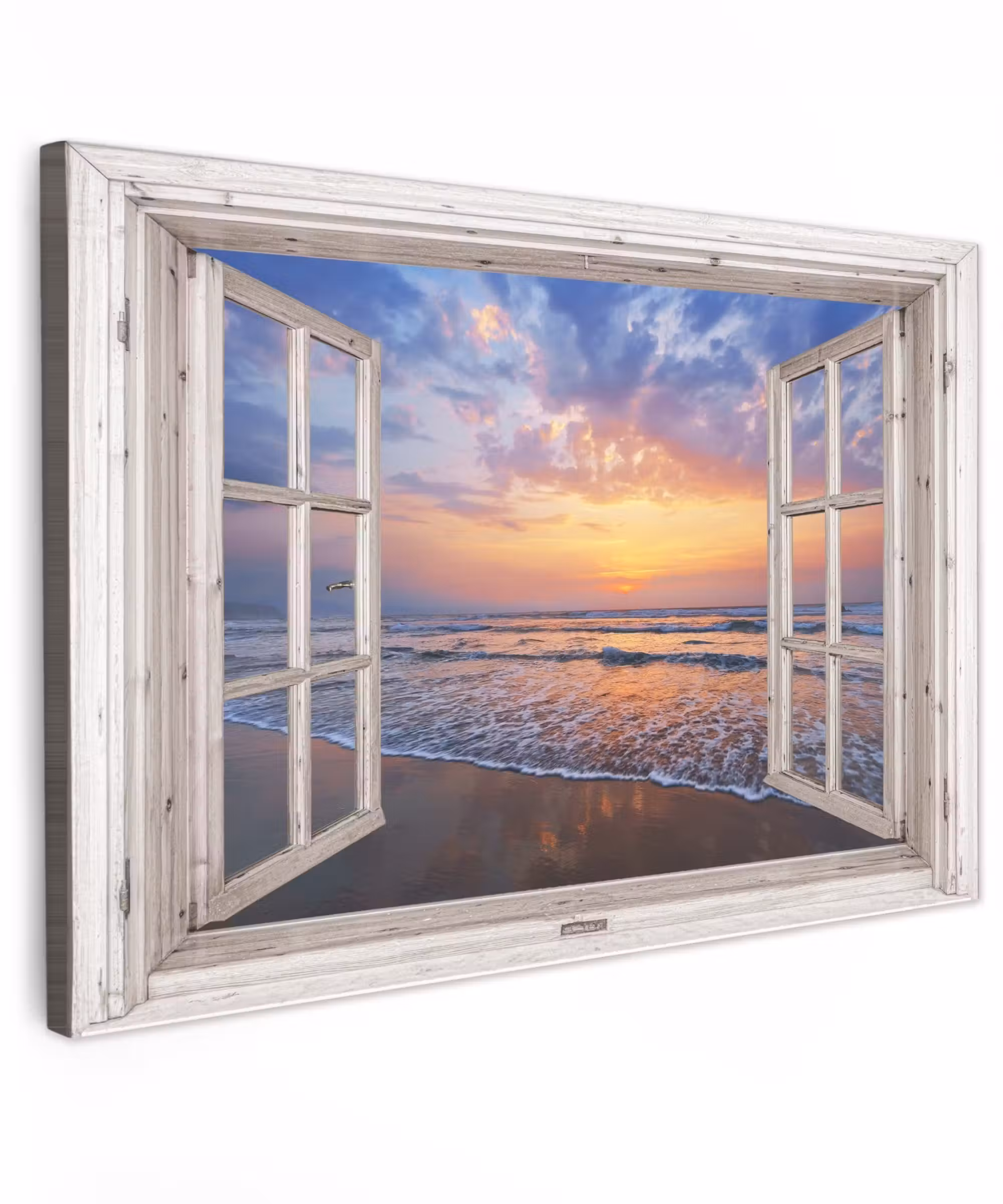 Outdoor Leinwand - Sonnenuntergang am Meer