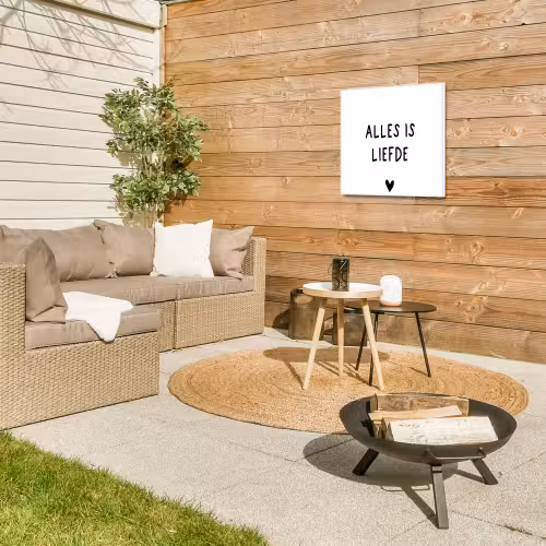 Spreuken - Alles is liefde - Bløf - Quotes Tuinposter op houten frame 2 cm dik klein -sfeer2