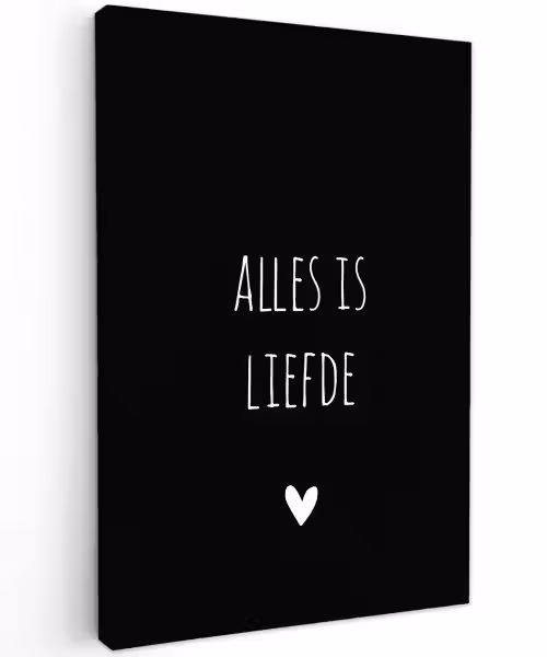 Spreuken - Alles is liefde - Quotes - Bløf Tuinposter op houten frame 2 cm dik klein -3d