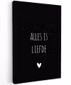 Spreuken - Alles is liefde - Quotes - Bløf Tuinposter op houten frame 2 cm dik klein -3d