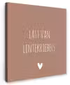 Spreuken - Last van lentekriebels - Quotes Tuinposter op houten frame 2 cm dik klein -3d