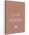 Spreuken - Last van lentekriebels - Quotes Tuinposter op houten frame 2 cm dik klein -3d