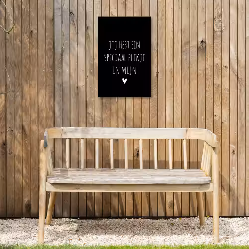 Spreuken - Een speciaal plekje in mijn hart - Quotes Tuinposter op houten frame 2 cm dik klein -sfeer4