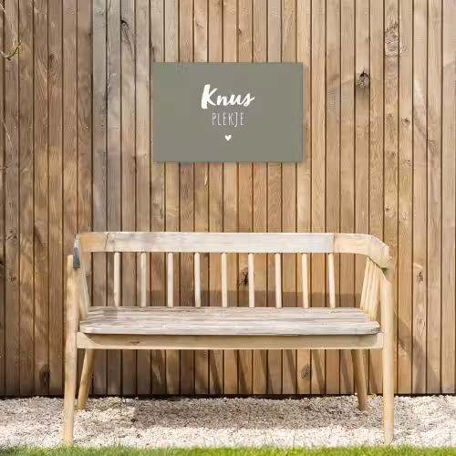 Spreuken - Knus plekje - Tekst - Zomer Tuinposter op houten frame 2 cm dik klein -sfeer4