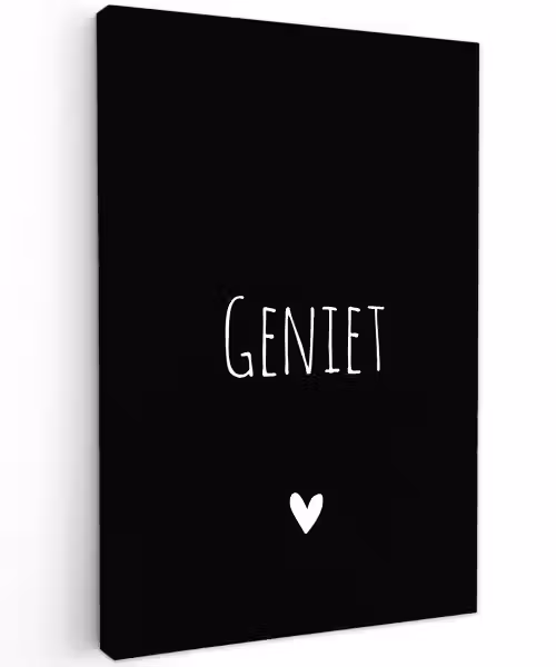 Spreuken - Geniet - Quotes Tuinposter op houten frame 2 cm dik klein -3d
