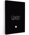 Spreuken - Geniet - Quotes Tuinposter op houten frame 2 cm dik klein -3d