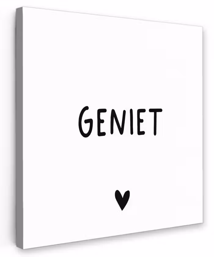 Spreuken - Geniet - Quotes Tuinposter op houten frame 2 cm dik klein -3d