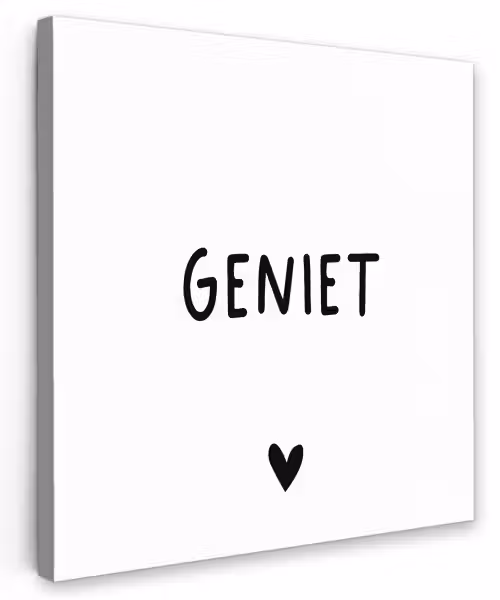 Spreuken - Geniet - Quotes Tuinposter op houten frame 2 cm dik klein -3d