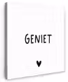 Spreuken - Geniet - Quotes Tuinposter op houten frame 2 cm dik klein -3d