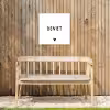 Spreuken - Geniet - Quotes Tuinposter op houten frame 2 cm dik klein -sfeer4
