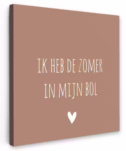 Spreuken - Ik heb de zomer in mijn bol - Quotes - André Hazes Tuinposter op houten frame 2 cm dik klein -3d