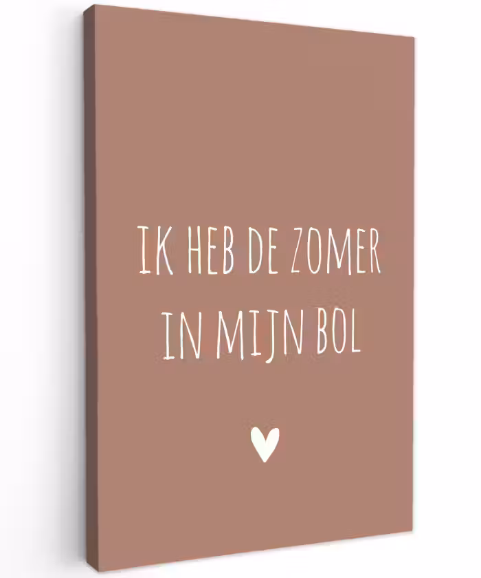 Spreuken - Ik heb de zomer in mijn bol - Quotes - André Hazes Tuinposter op houten frame 2 cm dik klein -3d