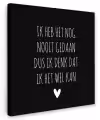Spreuken - Ik heb het nog nooit gedaan dus - Quotes Tuinposter op houten frame 2 cm dik klein -3d