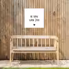 Spreuken - Ik hou van jou - Quotes Tuinposter op houten frame 2 cm dik klein -sfeer4