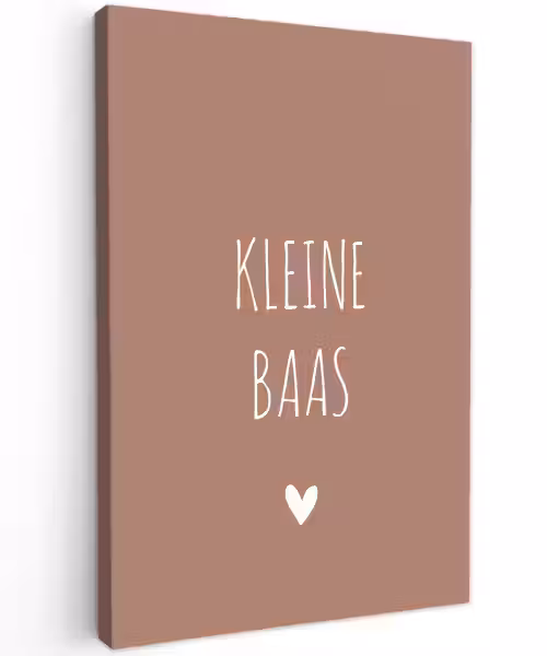 Spreuken - Kleine baas - Quotes Tuinposter op houten frame 2 cm dik klein -3d