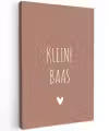 Spreuken - Kleine baas - Quotes Tuinposter op houten frame 2 cm dik klein -3d