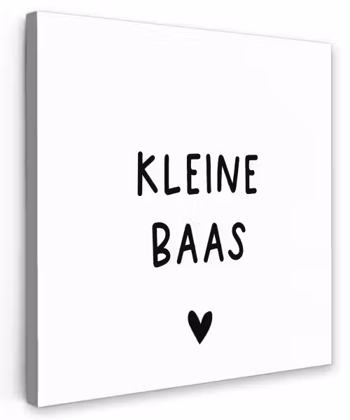 Spreuken - Kleine baas - Quotes Tuinposter op houten frame 2 cm dik klein -3d