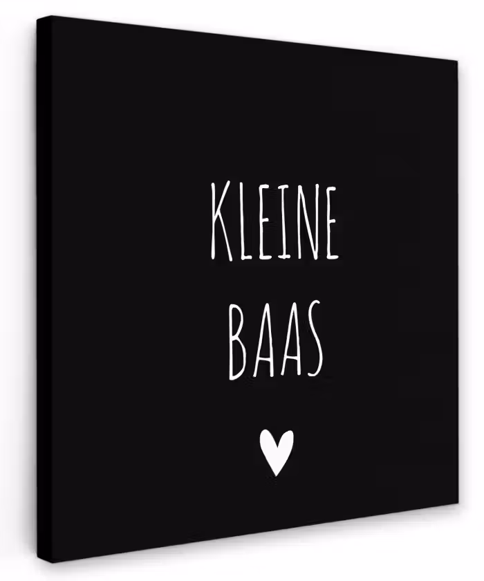 Spreuken - Kleine baas - Quotes Tuinposter op houten frame 2 cm dik klein -3d
