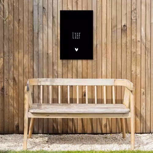Spreuken - Lief - Quotes Tuinposter op houten frame 2 cm dik klein -sfeer4