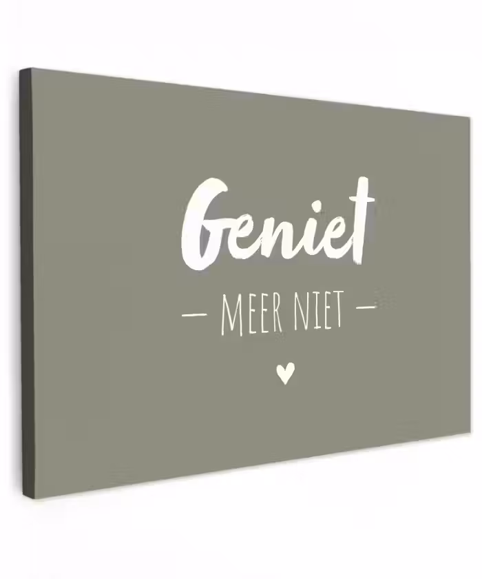 Spreuken - Geniet meer niet - Zomer - Tekst - Genieten Tuinposter op houten frame 2 cm dik klein -3d