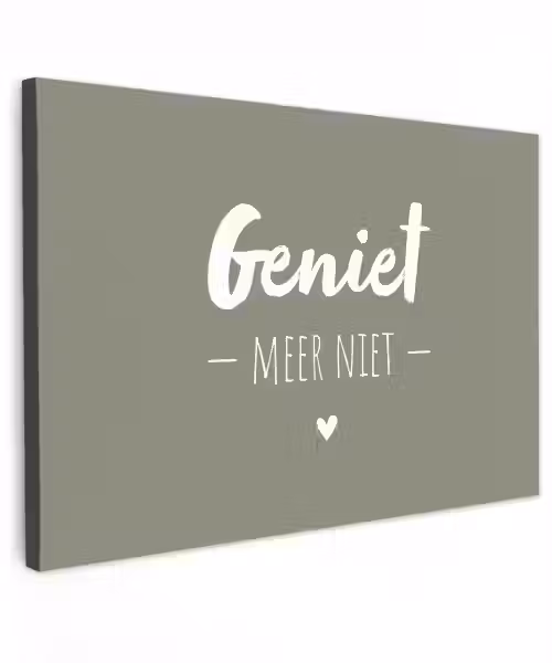Spreuken - Geniet meer niet - Zomer - Tekst - Genieten Tuinposter op houten frame 2 cm dik klein -3d