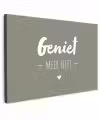 Spreuken - Geniet meer niet - Zomer - Tekst - Genieten Tuinposter op houten frame 2 cm dik klein -3d