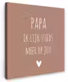Spreuken - Papa ik lijk steeds meer op jou - Quotes - Papa - Stef Bos Tuinposter op houten frame 2 cm dik klein -3d