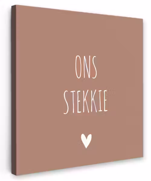 Spreuken - Ons stekkie - Quotes Tuinposter op houten frame 2 cm dik klein -3d