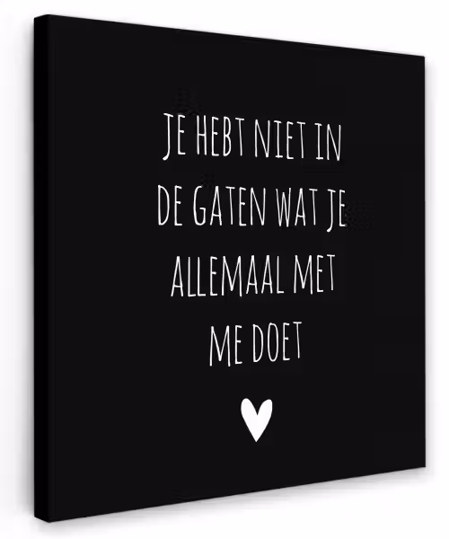 Spreuken - Wat je allemaal met me doet - Quotes Tuinposter op houten frame 2 cm dik klein -3d