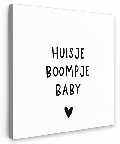Spreuken - Huisje boompje baby - Quotes Tuinposter op houten frame 2 cm dik klein -3d